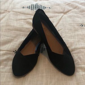 Toms Julie Black Suede flats